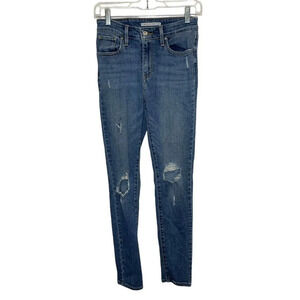 Levi’s 721 High Rise Skinny Jeans Women’s 26 Distressed
